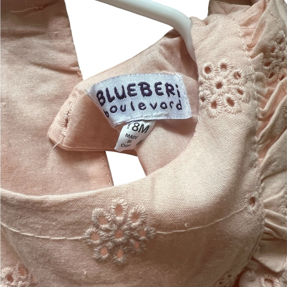 Blueberi Boulevard Pink Ruffle Dress With Hat | 18M NWT - Picture 3 of 4